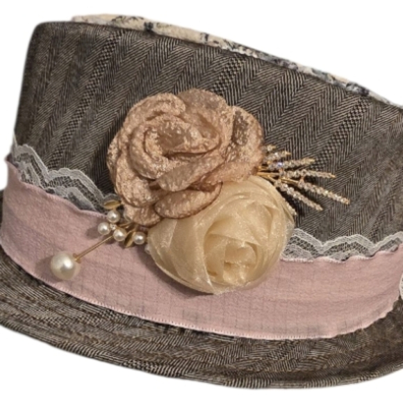 Upcycled Hand Crafted On a Vintage Goorin Bros Fedora Size Medium